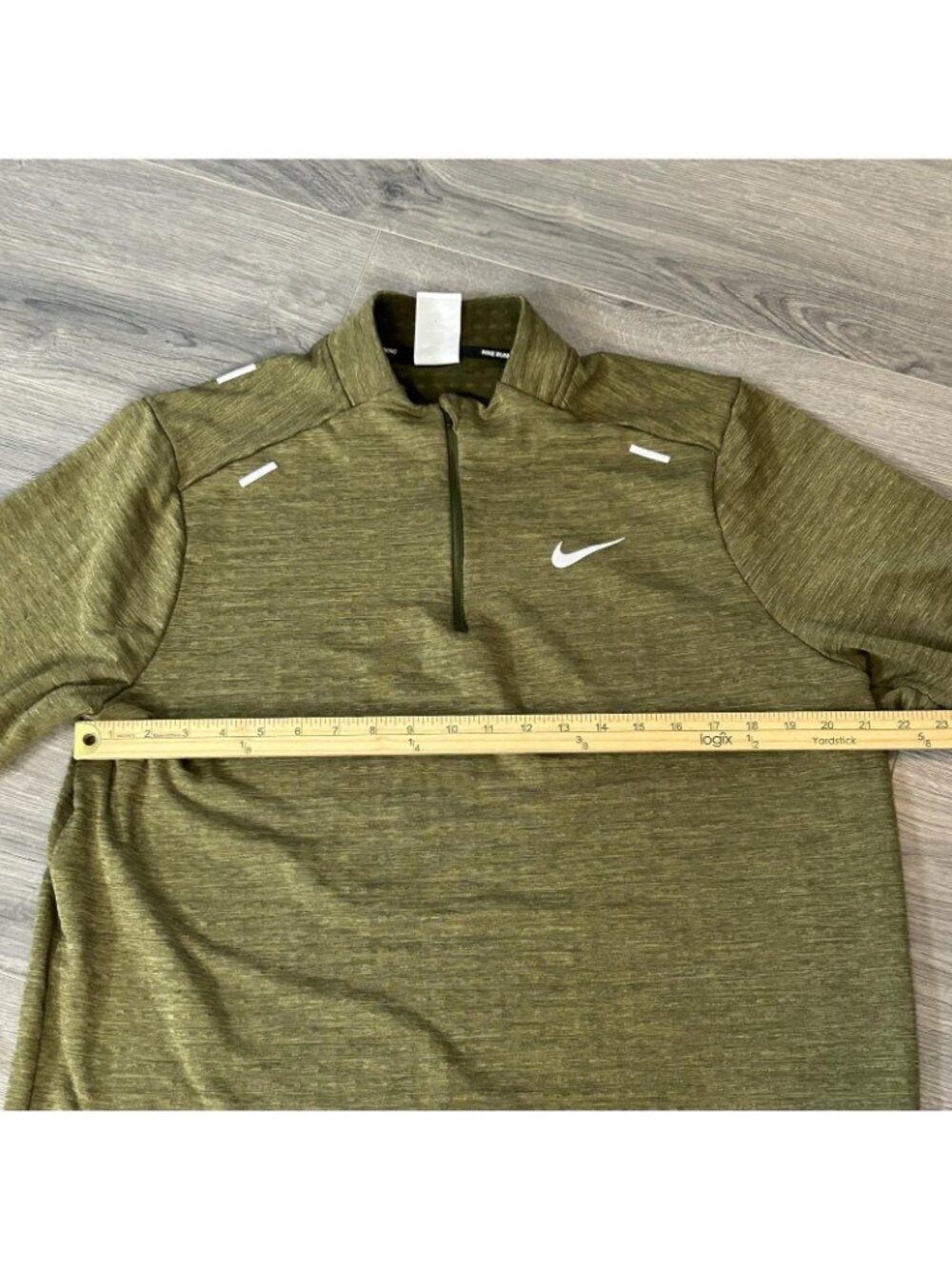 Nike Therma-FIT Pullover Mens XL Green 1/4 Zip Running Thermal Repel Element - Picture 11 of 14